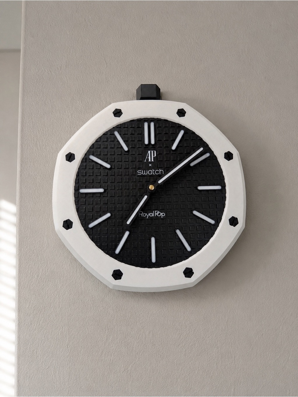 RoyalPop AP x Swatch Black and White Wall Clock